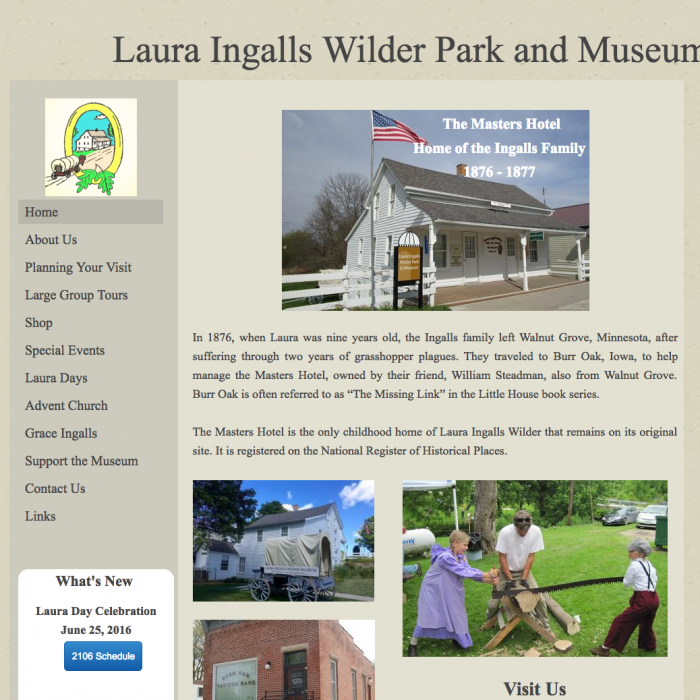 Laura Ingalls Wilder Park and Museum – Burr Oak, IO